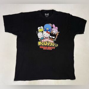 Hello Kitty And Friends My Hero Academia Graphic T-shirt Men XXL Black